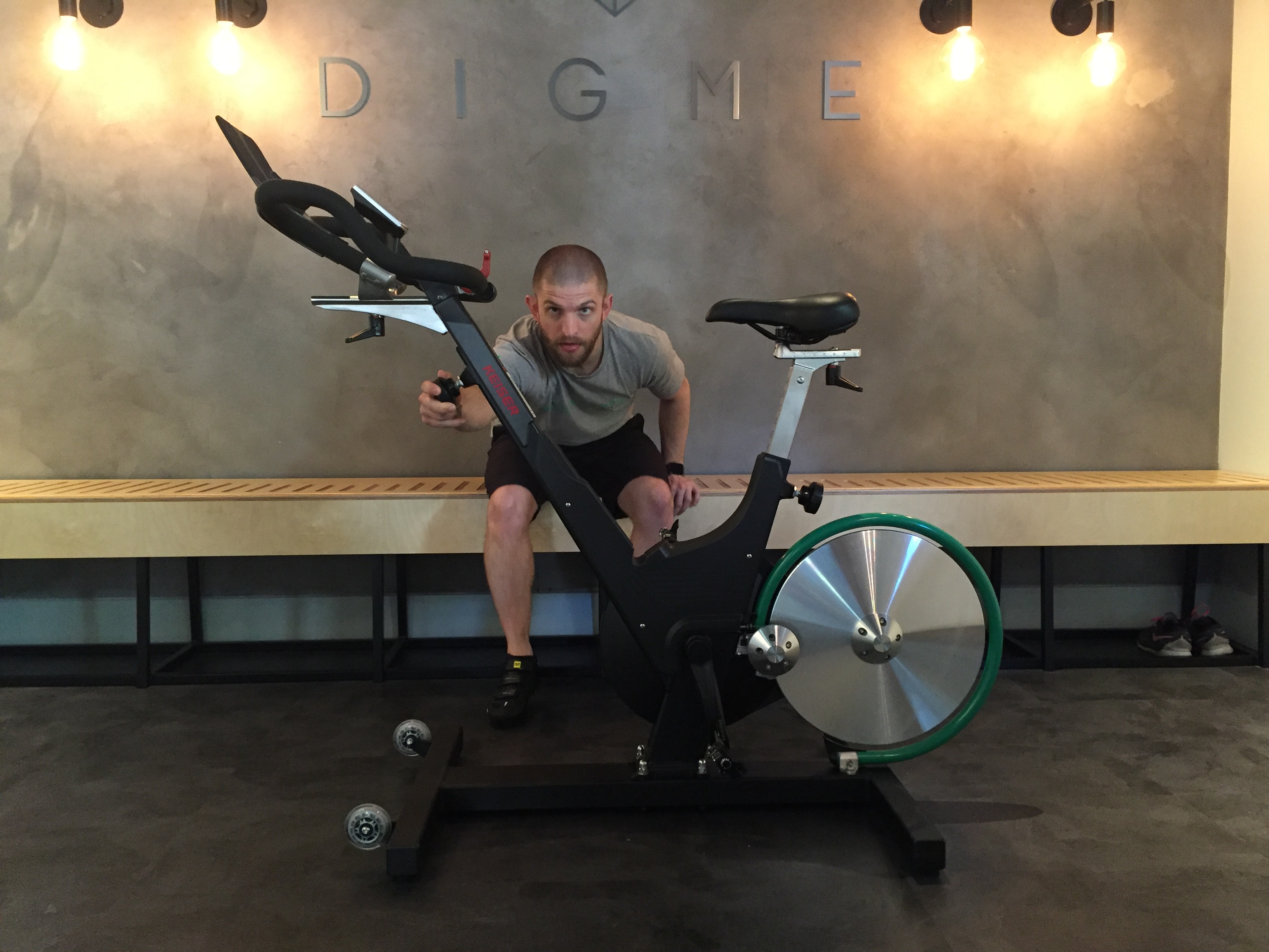 Setting up store exercise bike